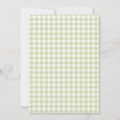 Benutzerdefiniertes Gingham Sie ist frisch vom Mar Einladung (Rückseite)