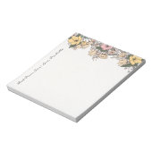 Benutzerdefiniertes girly Blumiges Muttertags-Noti Notizblock (Rotiert)