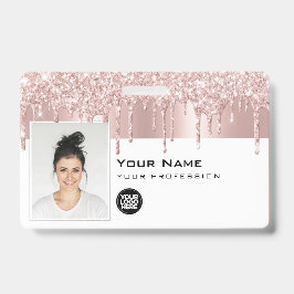 Benutzerdefiniertes Glam Mitarbeiter-Foto, Bar-Cod Ausweis