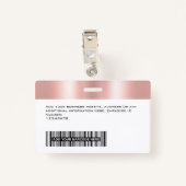 Benutzerdefiniertes Glam Mitarbeiter-Foto, Bar-Cod Ausweis (Rückseite mit Klammer)