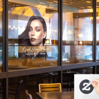 Benutzerdefiniertes Glam-Schönheitssalon Gold-Make Fensteraufkleber