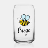 Benutzerdefiniertes Glas mit glücklichem Honigbien (Vorderseite)