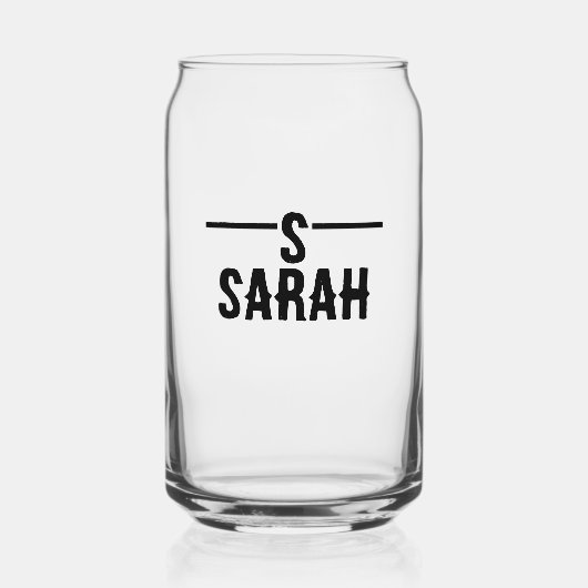 Benutzerdefiniertes Glassware-Set mit Monogram Ini Dosenglas (Vorderseite)