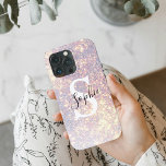 Benutzerdefiniertes Glitzer Rosa Monogramm Case-Mate iPhone Hülle<br><div class="desc">Zeigen Sie Ihre Persönlichkeit mit dieser Glam und mädchenhaften iPhone 13 Pro Gehäuse mit einem Imitat Glitzer rosa funkelnden Hintergrund, fett weiß Monogramm, und eleganten kursiven Namen. Entworfen für stilvolle Frauen und Mädchen, die ein Telefongehäuse gewollt haben, das sich so einzigartig anfühlt wie sie sind! Dieses schwierige Case-Mate-Handy bietet Schutz...</div>