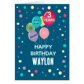 Benutzerdefiniertes Glück 3. Geburtstag jeder Kind (Vorne)