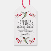Benutzerdefiniertes Glück wird Zuhause gebacken Geschenkanhänger (Vorderseite)