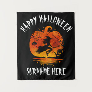 BENUTZERdefiniertes GLÜCKLICHES HALLOWEEN FAMILIEN Wandteppich