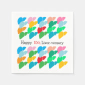 Benutzerdefiniertes glückliches Party zum Lebensja Serviette (Vorderseite)