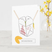 Benutzerdefiniertes Glückskeks mit Grußkarte für d Karte (Gelbe Blume)