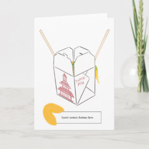 Benutzerdefiniertes Glückskeks mit Grußkarte in ei Karte