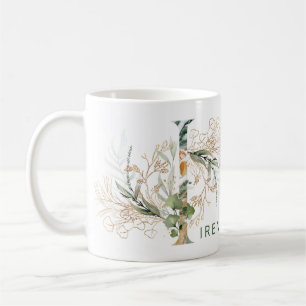 Benutzerdefiniertes Gold-Botanisches Eukalyptus-Mo Kaffeetasse