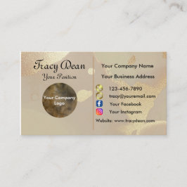 Benutzerdefiniertes Gold-Logo Modern Business-Card Visitenkarte