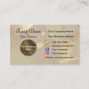 Benutzerdefiniertes Gold-Logo Modern Business-Card Visitenkarte
