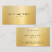 Benutzerdefiniertes Gold Look Elegante Vorlage Ber Visitenkarte (Vorne/Hinten)