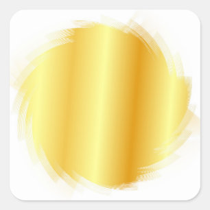 Benutzerdefiniertes Gold-Look-Leerzeichen-Vorlage Quadratischer Aufkleber
