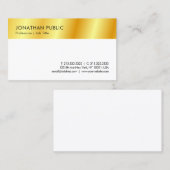 Benutzerdefiniertes Gold-Look Moderne einfache Vor Visitenkarte (Vorne/Hinten)