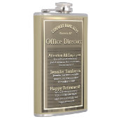 Benutzerdefiniertes Gold-Vintag-Rückzahlungszeiche Flachmann (Rechts)