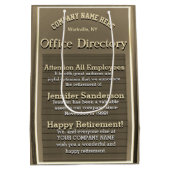 Benutzerdefiniertes Gold-Vintag-Rückzahlungszeiche Mittlere Geschenktüte (Rückseite)