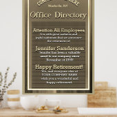 Benutzerdefiniertes Gold-Vintag-Rückzahlungszeiche Poster (Küche)