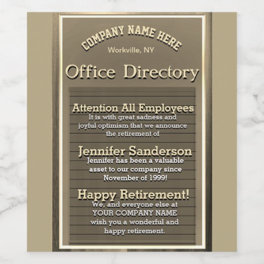 Benutzerdefiniertes Gold-Vintag-Rückzahlungszeiche Weinetikett (Einzelnes Label)