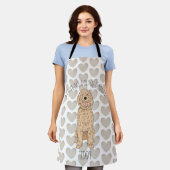 Benutzerdefiniertes Goldendoodle Fantasie-Muster P Schürze (Getragen)