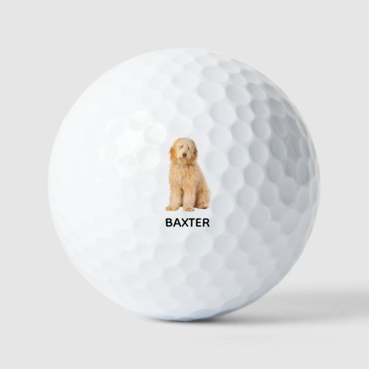 Benutzerdefiniertes Goldendoodle-Foto Golfball (Vorderseite)