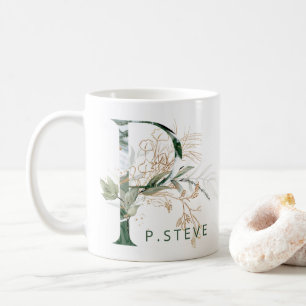 Benutzerdefiniertes goldenes botanisches Eukalyptu Kaffeetasse