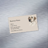 Benutzerdefiniertes goldenes Labrador Hundeschöpf- Magnetische Visitenkarte (Beispiel)