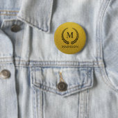 Benutzerdefiniertes Goldenes Schwarz und Gold Glit Button (Beispiel)