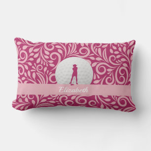Benutzerdefiniertes Golf Damen Golferin Silhouette Lendenkissen