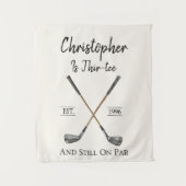 Benutzerdefiniertes Golf-Geburtstagsbanner Männlic Wandteppich (Vorderseite)