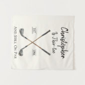 Benutzerdefiniertes Golf-Geburtstagsbanner Männlic Wandteppich (Vorderseite (Horizontal))