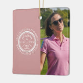 Benutzerdefiniertes Golf-Loch-in-Eins-Foto Golfer  Keramikornament (Links)