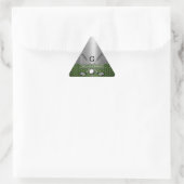 Benutzerdefiniertes Golf-Monogramm-Design Dreieckiger Aufkleber (Tasche)