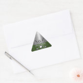 Benutzerdefiniertes Golf-Monogramm-Design Dreieckiger Aufkleber (Umschlag)