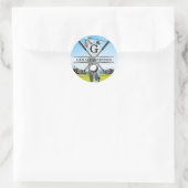 Benutzerdefiniertes Golf-Monogramm-Design Runder Aufkleber (Tasche)