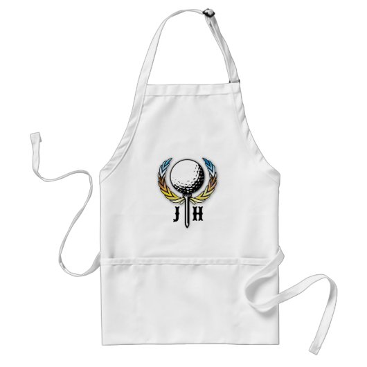 Benutzerdefiniertes Golf-Monogramm-Design Schürze (Vorne)