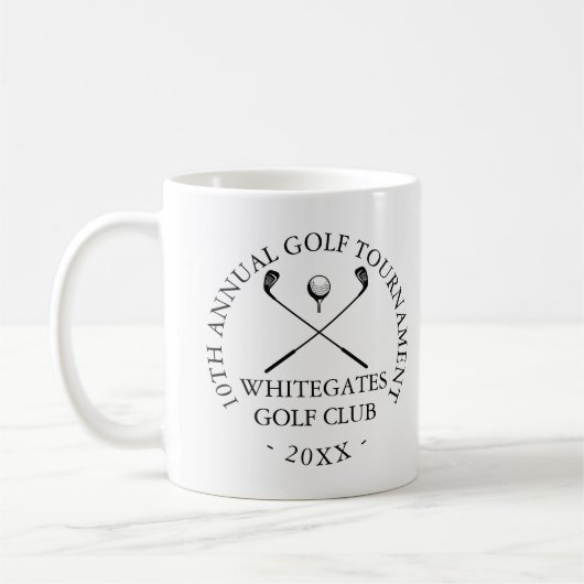 Benutzerdefiniertes Golfclub-Turnier  Kaffeetasse (Links)