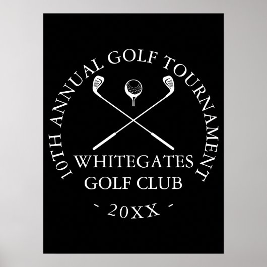 Benutzerdefiniertes Golfclub-Turnier-Schild Poster (Vorne)