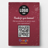 Benutzerdefiniertes Google-Bewertungs-QR-Code-Gesc Fotoplatte (Vorderseite)