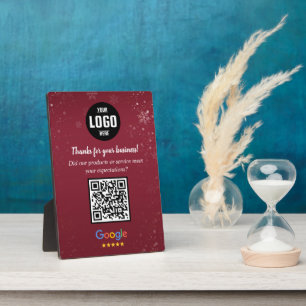 Benutzerdefiniertes Google-Bewertungs-QR-Code-Gesc Fotoplatte