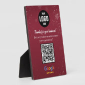 Benutzerdefiniertes Google-Bewertungs-QR-Code-Gesc Fotoplatte (Seite)