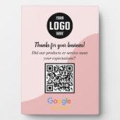 Benutzerdefiniertes Google Review QR Code Geschäft Fotoplatte (Vorderseite)