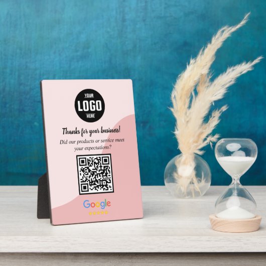 Benutzerdefiniertes Google Review QR Code Geschäft Fotoplatte (Seite)