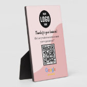 Benutzerdefiniertes Google Review QR Code Geschäft Fotoplatte (Seite)