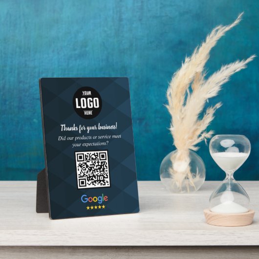 Benutzerdefiniertes Google-Review-QR-Code-Geschäft Fotoplatte (Seite)