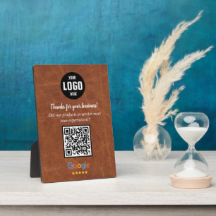 Benutzerdefiniertes Google Review QR Code Geschäft Fotoplatte