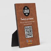 Benutzerdefiniertes Google Review QR Code Geschäft Fotoplatte (Seite)