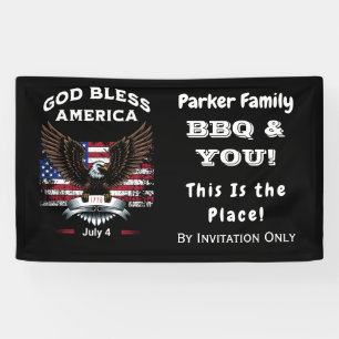 Benutzerdefiniertes Gott segne Amerika 4. Juli-Ban Banner
