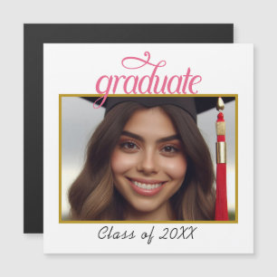 Benutzerdefiniertes Graduate Foto Class Jahr Extra Magneteinladung